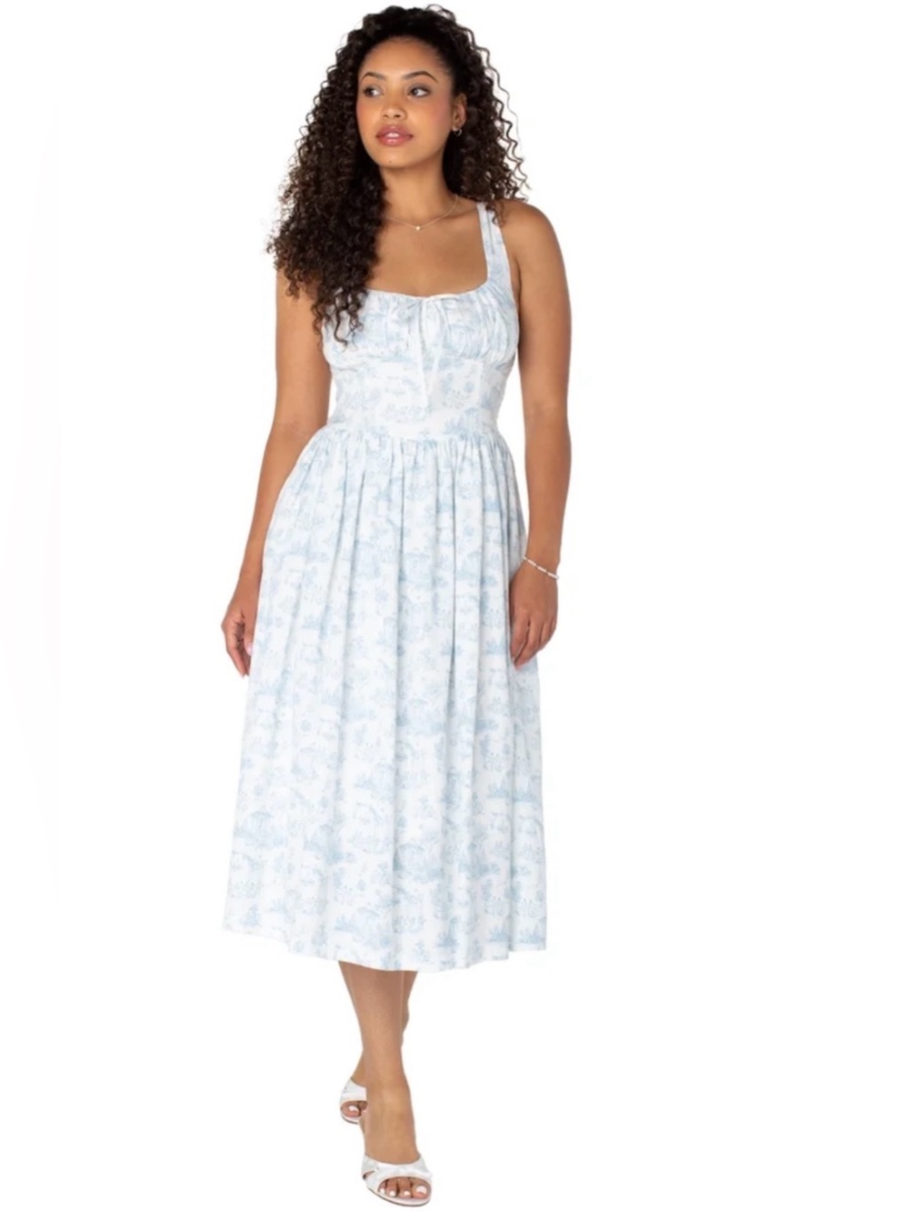 Celebrity Pink x Bridgerton Toile Print Midi Dress XXL Cottagecore Romantic